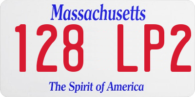 MA license plate 128LP2