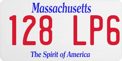 MA license plate 128LP6