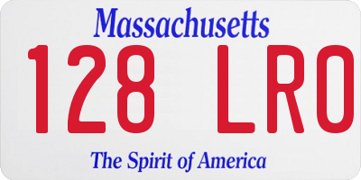 MA license plate 128LR0