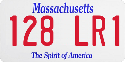 MA license plate 128LR1
