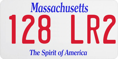 MA license plate 128LR2