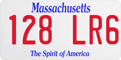 MA license plate 128LR6