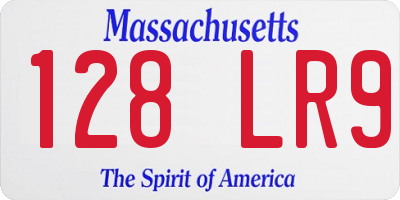 MA license plate 128LR9