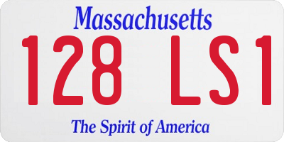 MA license plate 128LS1
