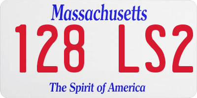 MA license plate 128LS2