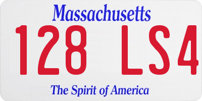 MA license plate 128LS4