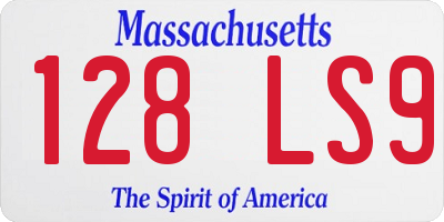 MA license plate 128LS9
