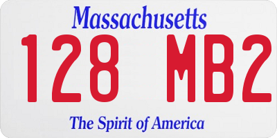 MA license plate 128MB2