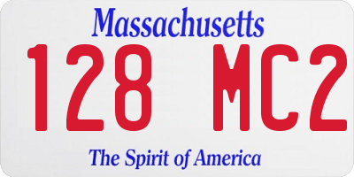 MA license plate 128MC2