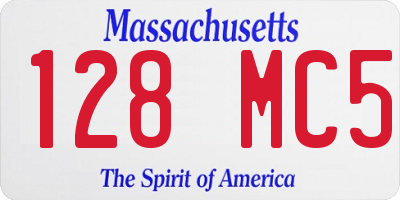 MA license plate 128MC5