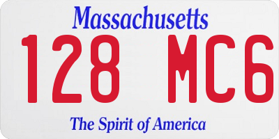 MA license plate 128MC6