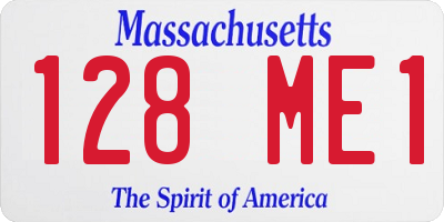 MA license plate 128ME1