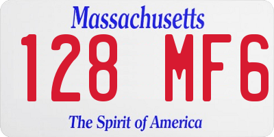 MA license plate 128MF6