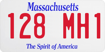 MA license plate 128MH1