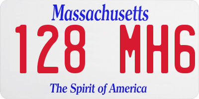 MA license plate 128MH6