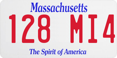 MA license plate 128MI4