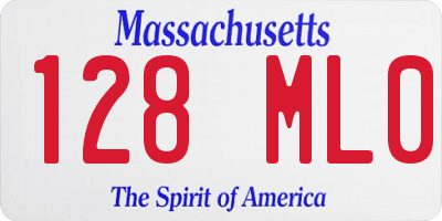 MA license plate 128ML0