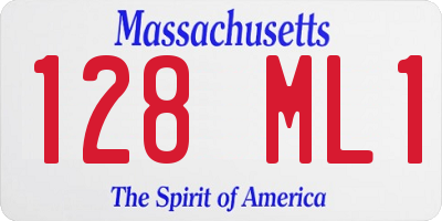 MA license plate 128ML1