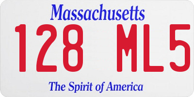 MA license plate 128ML5