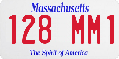 MA license plate 128MM1