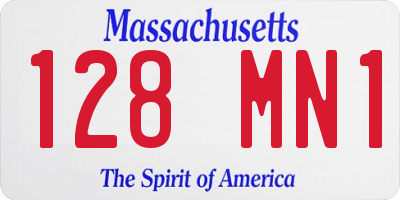 MA license plate 128MN1