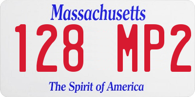 MA license plate 128MP2