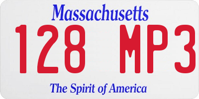 MA license plate 128MP3