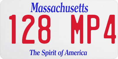 MA license plate 128MP4