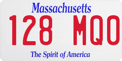 MA license plate 128MQ0
