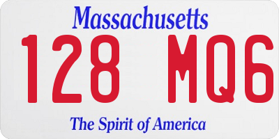MA license plate 128MQ6