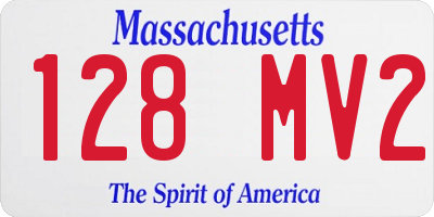MA license plate 128MV2