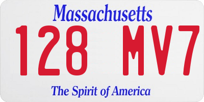 MA license plate 128MV7