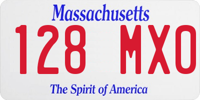 MA license plate 128MX0