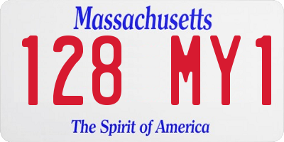 MA license plate 128MY1