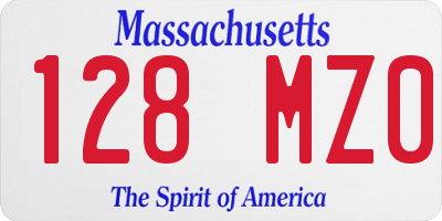 MA license plate 128MZ0