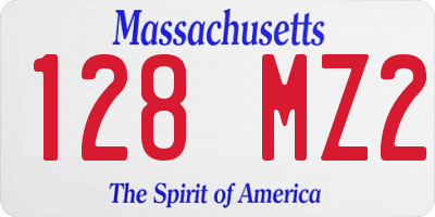 MA license plate 128MZ2