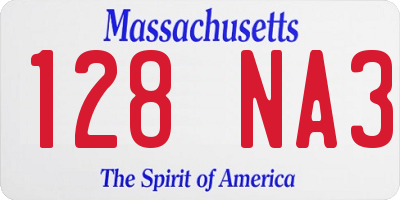 MA license plate 128NA3