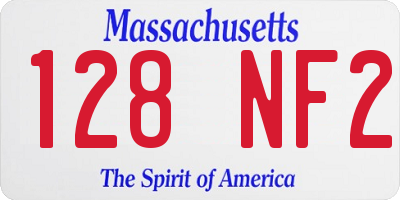 MA license plate 128NF2