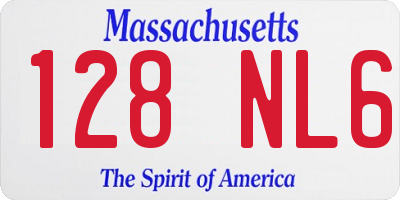 MA license plate 128NL6