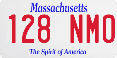 MA license plate 128NM0