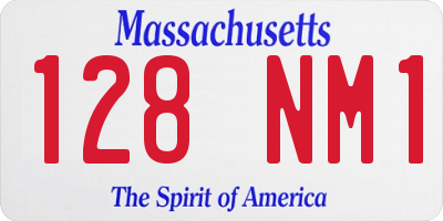 MA license plate 128NM1