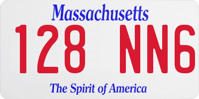 MA license plate 128NN6