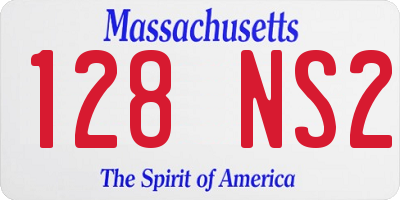 MA license plate 128NS2