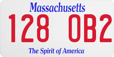 MA license plate 128OB2