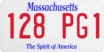 MA license plate 128PG1