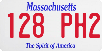 MA license plate 128PH2