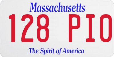 MA license plate 128PI0