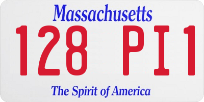 MA license plate 128PI1