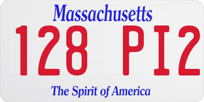 MA license plate 128PI2