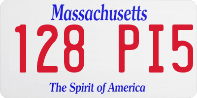 MA license plate 128PI5